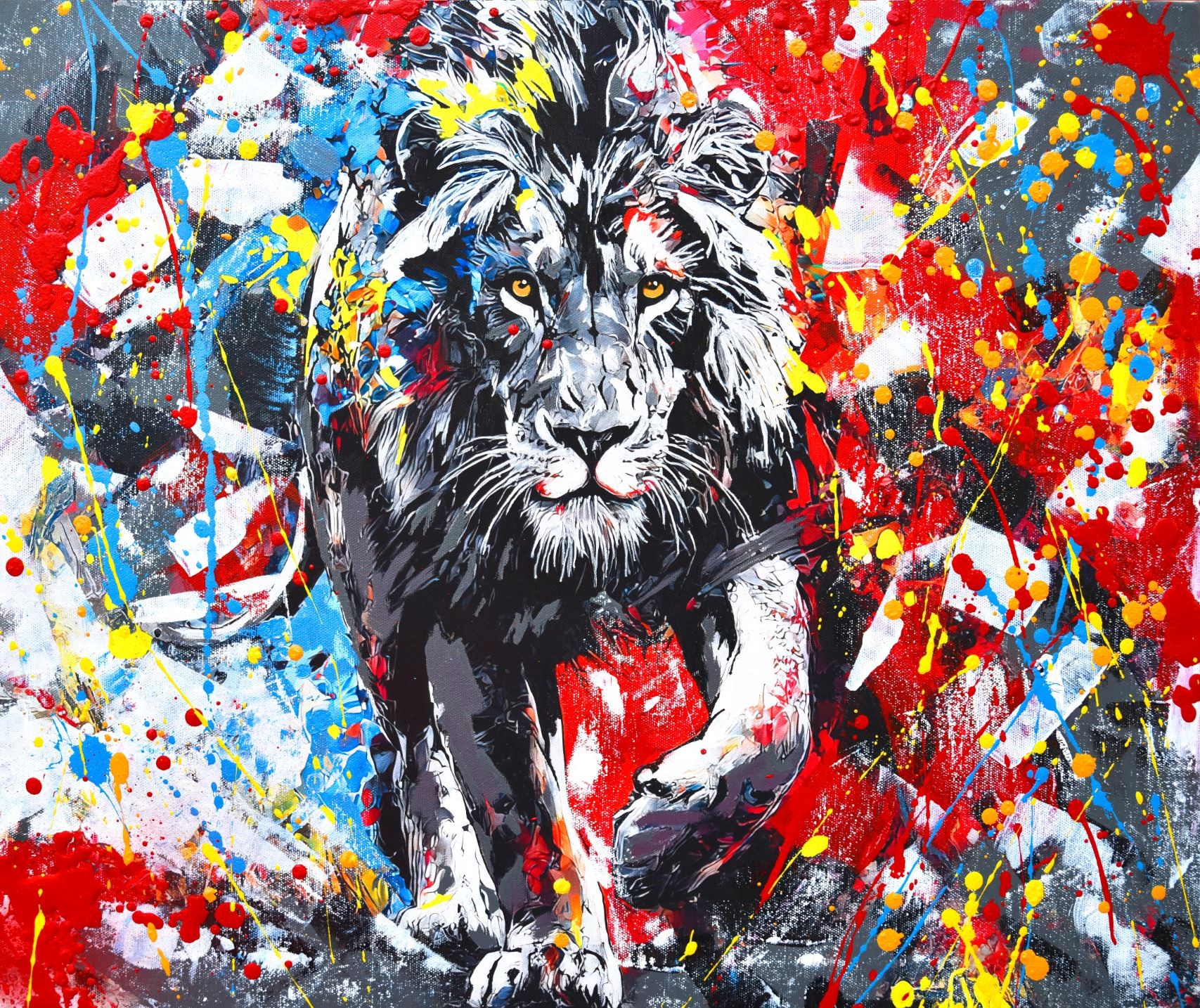 (50x60cm) LE ROI DES ANIMAUX
