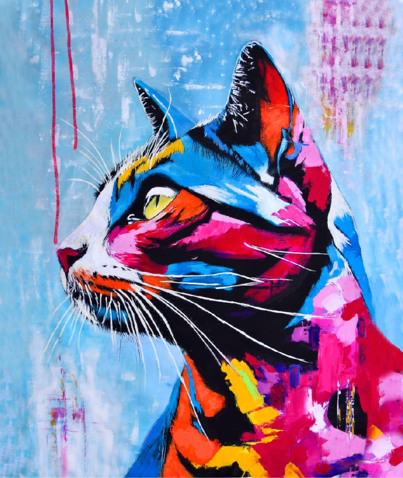 (50x60cm) Le chat