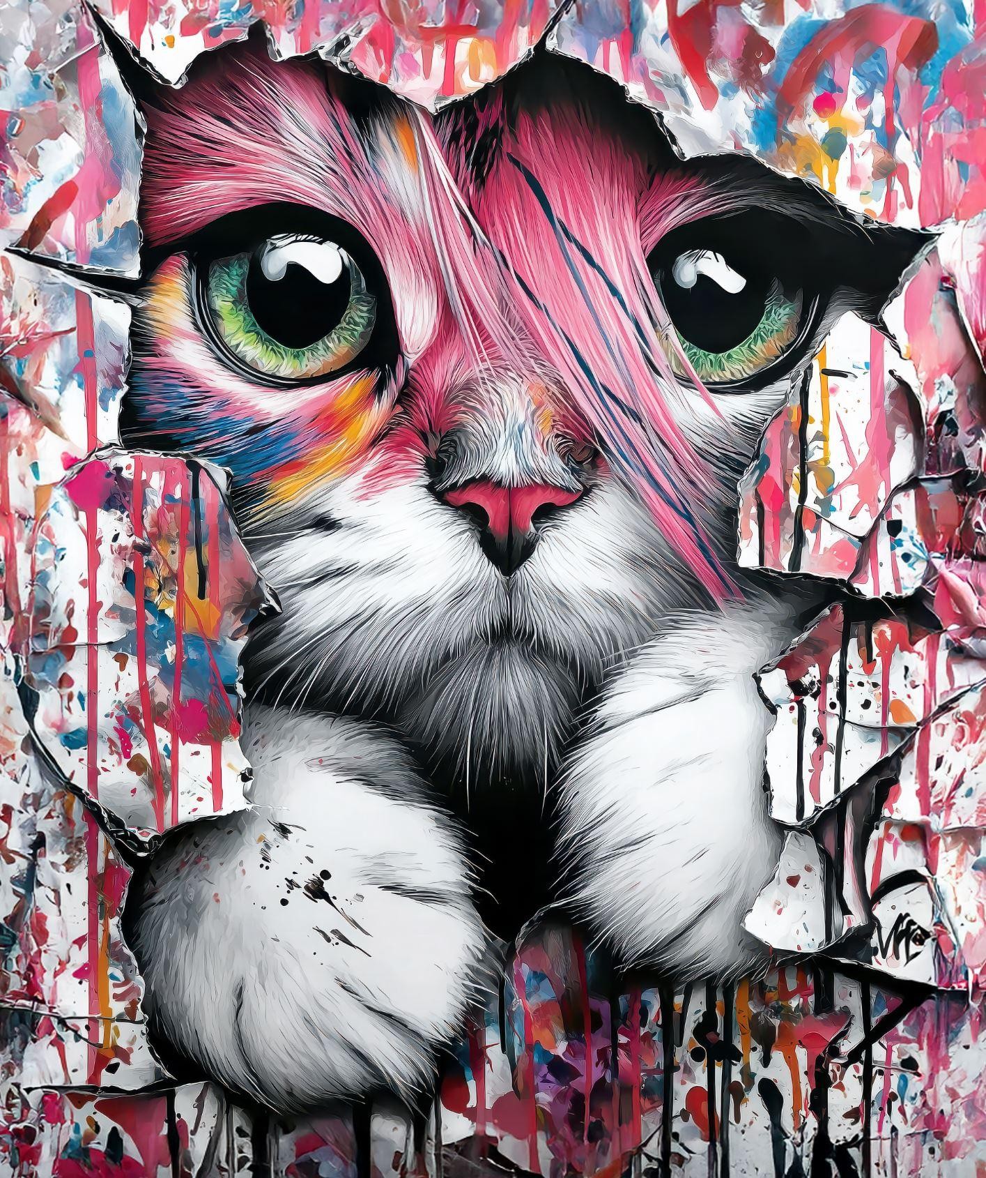 (50x60cm) CHAT KAWAII