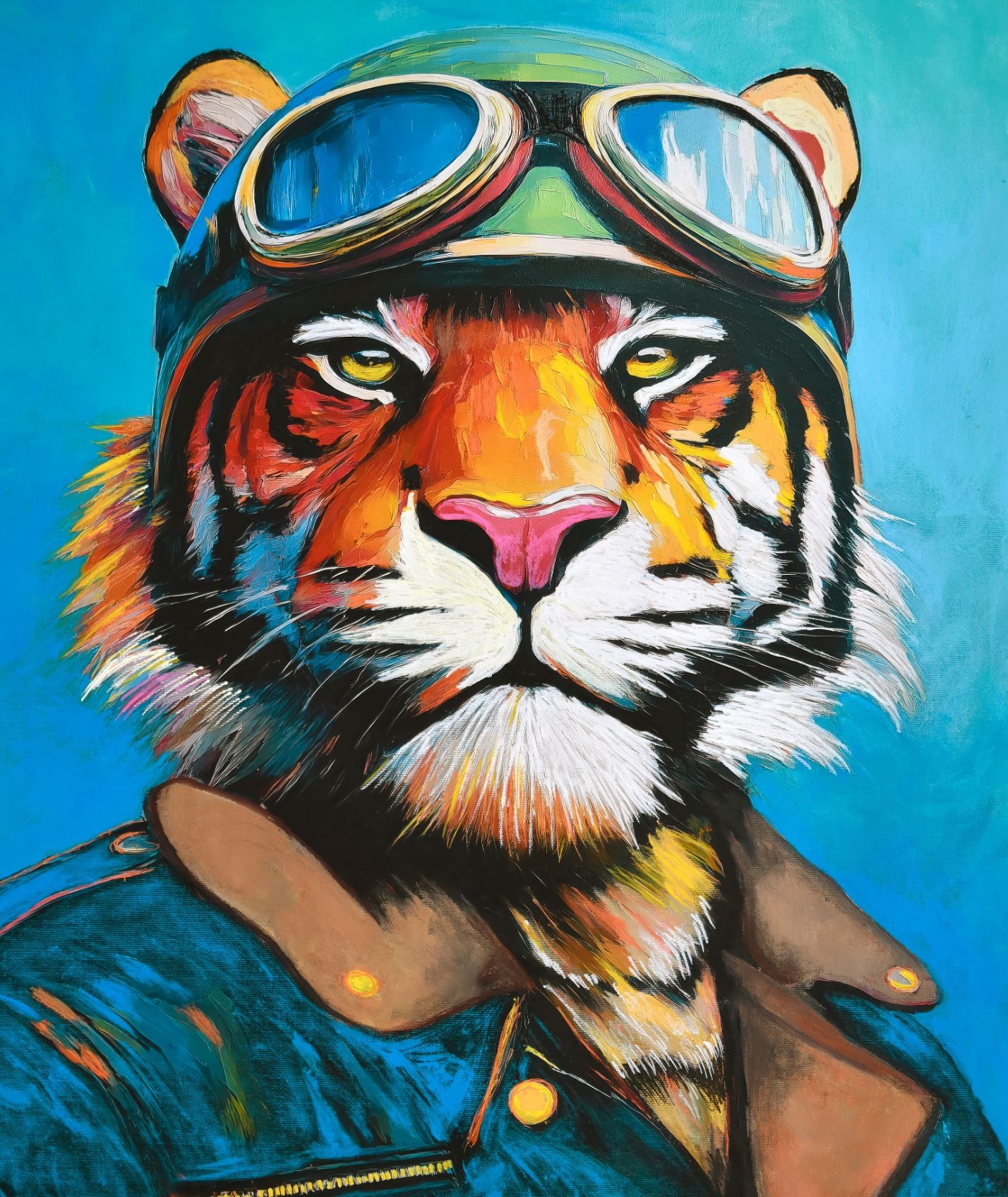 (50x60cm) TIGRE RETRO POP