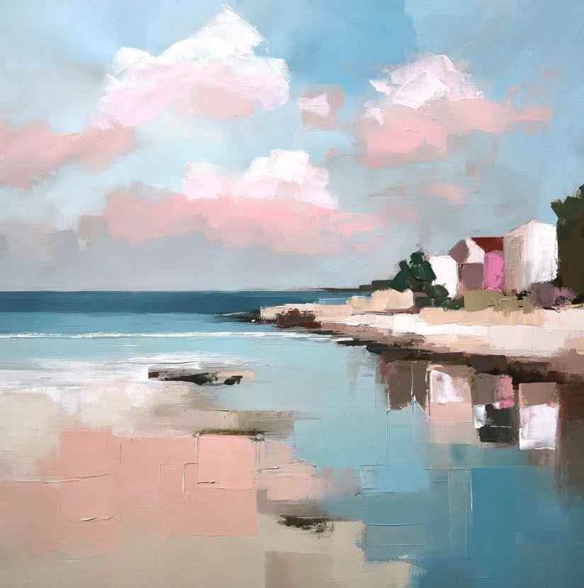 (80x80cm) BORD DE MER