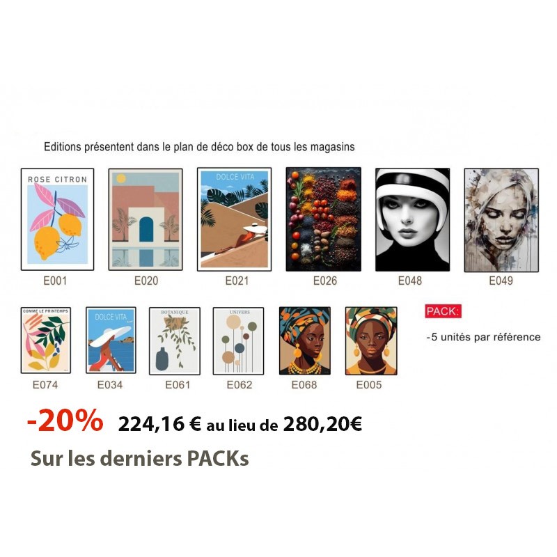 PACK Print marchandising 30p+30g
