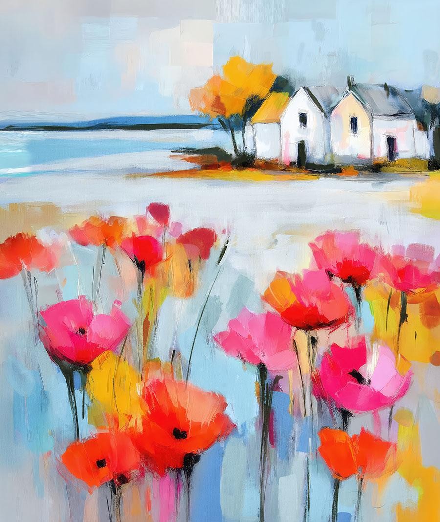 (50x60cm) FLEURS DE PRINTEMPS