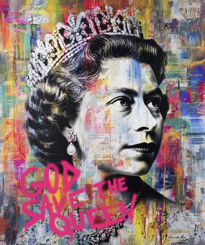(50x60cm) GOD SAVE THE QUEEN