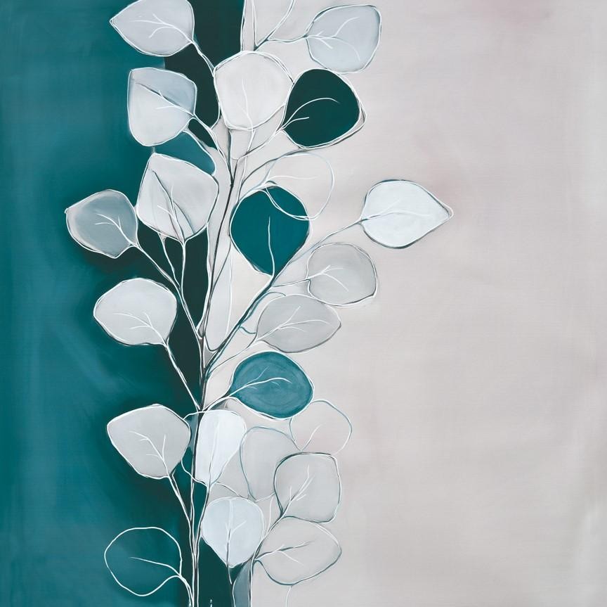 (80x80cm) POESIE VEGETALE EN VERT