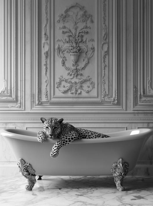 LEOPARD AU BAIN